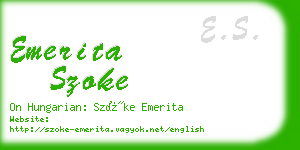emerita szoke business card